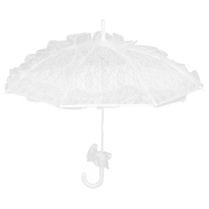 Western Style Girl Child Clear Umbrella Kids Umbrellas for Rain Lace Cotton Parasol