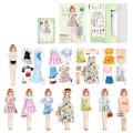14.5*10cm Paper Magnetic Princess Dress Up Paper Doll Pretend Play Toy Encourage Creation Funny Clothes Dress Up Puzzle Game. 