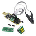 SOP8 SOIC8 Test Clip for EEPROM 25CXX / 24CXX with CH341A 24 25 Series EEPROM Flash Bios USB Programmer. 