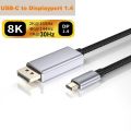 Thunderbolt 3 USB C to Displayport 1.4 cable 8K 4K 144Hz 2K 165Hz USB 3.1 Type C to DP cable for macbook pro Dell. 