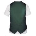 Funny Fake Suit 3D T shirt Tuxedo Bow Tie 3D Printed T shirts Men Summer Fashion Short Sleeve Streetwear Fake Suit Vest Tshirt.