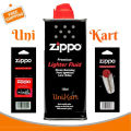 Zippo Fluid 125Ml With Flint & Wick Pack. 