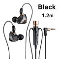 HiFi Wired Headphones with Microphone Noise-Cancelling Dynamic Earphones In Ear Earbuds Bass Headset For Sports Fitness Music.