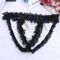 New Sissy Mens Solid Underwear Lace Brim Briefs Pouch Lingerie Bikini Bottom Soft Underpants Male Panties Gays Clothescosplay. 