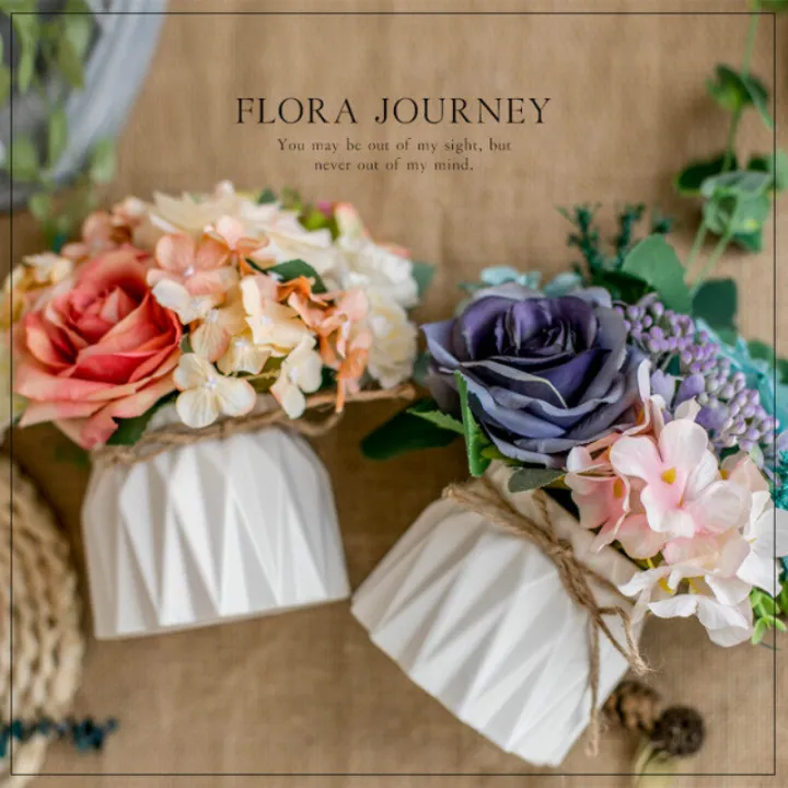 Panda%20Online%20Silk%20Flower%20Rose%20Daisy%20Artifical%20Flowers%20Wedding%20Party%20Home%20Bouquet%20Decor%20with%20Ceramic%20Vase%20-%20Image%205