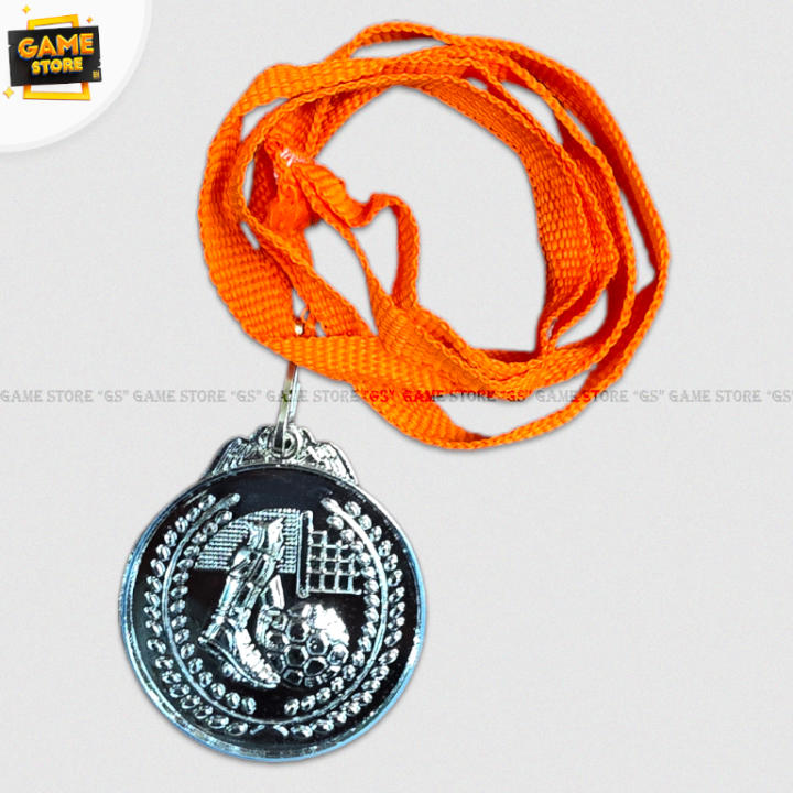 Champion & Runner-Up Football Medal Silver Colour with ribbon for Football Player