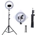 12 Inch LED Ring Light with Adjustable Stand & Phone Holder for Live Streaming, Video Recording, Photography, and Makeup Tutorials.