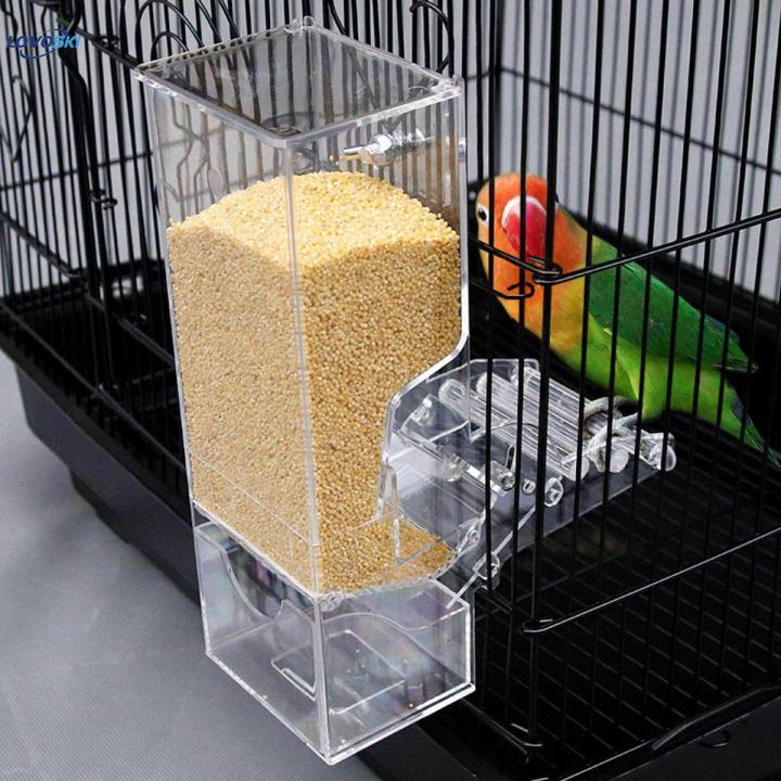 Automatic Bird Feeder Hanging Parrot Feeder for Cockatiel Small Medium Birds