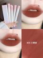 Judydoll Air Cushion Lip Glaze Matte Powder Lip Clay Cream Lipstick Longlasting Waterproof Red Lip Mud Brick Red.