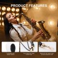 Saxophone Neck Strap, Alto Sax Neck Strap, Neck Band, White+Black.