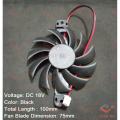 Fan DC 18V Brushless Motor Black Color With Short Cable & 2 Pin Connector For Induction Burner. 