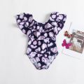 1-5 Years Girls Swimsuit One Piece 2022 Fashion Summer Bathing Suits Ruffle Sleeve Bikini Newborn Beach Costume Kid Clothes Sets. 