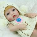 NYT 28Cm Unique Yellow Hair Reborn Baby Doll Soft Vinyl Lifelike Newborn Doll Girl. 