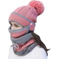 3 in1 Women's Cold Weather Sets Womens Winter Scarf Set with Filter, Hat Cap. 