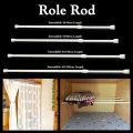 Curtain Rail Pole Rod Telescopic Tension High Carbon Steel Extendable For Bathroom. 