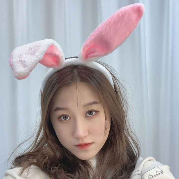 Cute%20Bunny%20Ears%20Headband%20Women's%20Plush%20Lugs%20Hare%20Ears%20Hairband%20Girl%20Rabbit%20Ears%20Headwear%20Cosplay%20Costume%20Hair%20Accessories%201Pcs%20-%20Image%203