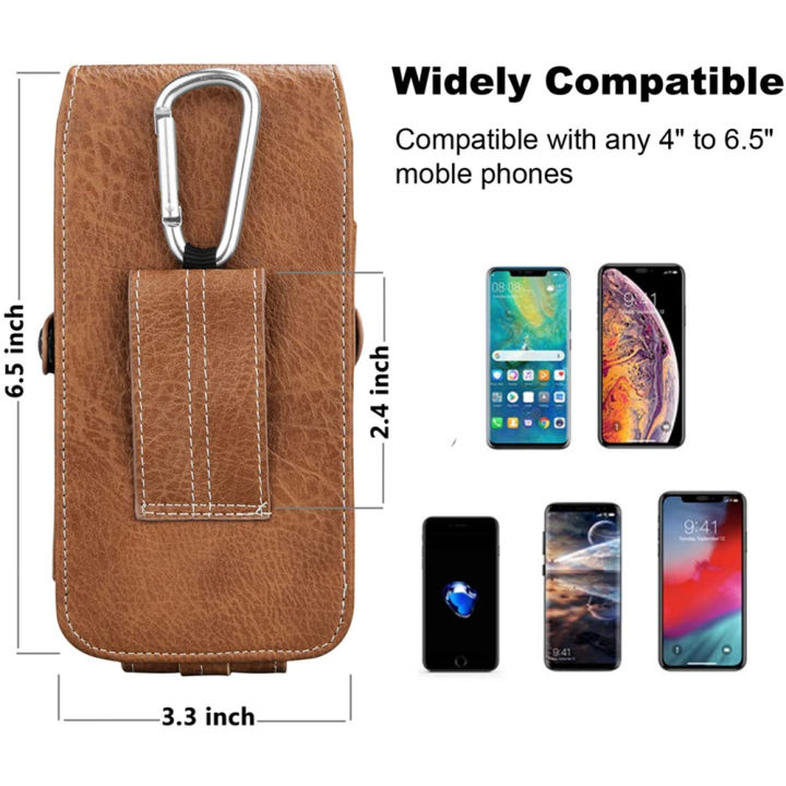 Mobile%20Phone%20Holster%20Waist%20Bag%20Leather%20Belt%20Clip%20Holster%20Cell%20Phone%20Pouch%20Card%20Holder%20Case%20With%20Belt%20Clip%20Holster%20Wallet%20-%20Image%203