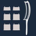 Barber Fade Combs New Style Professional Barber Hair Cutting Curved Positioning Comb Heat Resistant Flat Top Comb Hair Tools. 