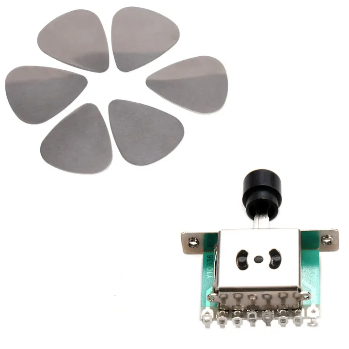 6X%20Stainless%20Steel%20Guitar%20Picks%20-%20Silver%20with%203%20Way%20Selector%20Switches,Guitar%20Pickup%20Toggle%20Lever%20Switches%20-%20Image%203