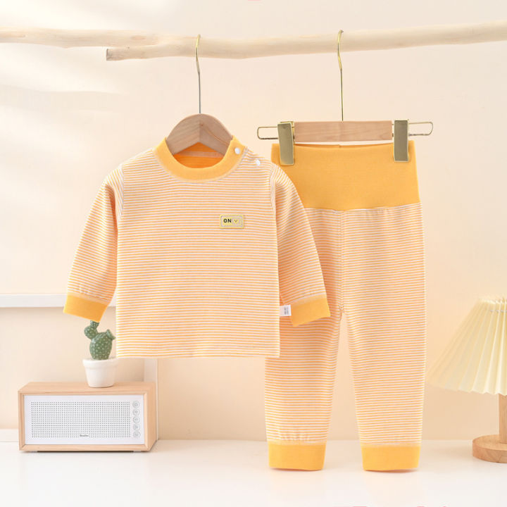 Children's nderwear suit Velet ajamas Women's Children's aby's Autumn hes wo-pure Crotch igh Waist Long Johns en's ome hes Children's hing
