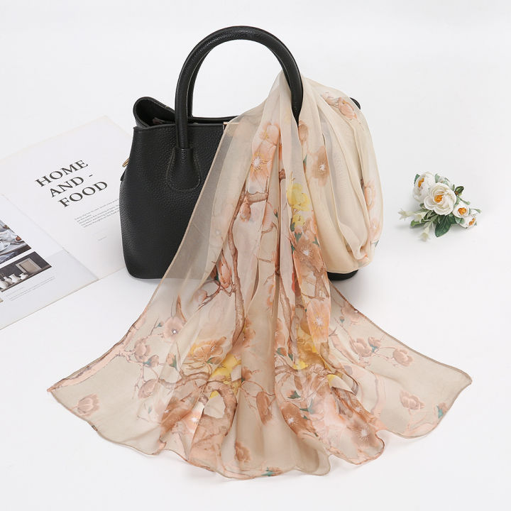 Spring%20and%20Summer%20Georgette%20Plum%20Blossom%20High%20Quality%20Hangzhou%20Silk%20Scarf%20New%20Xqiao%20Qi%20Sun%20Protection%20Neck%20Protection%20Decorative%20Scarf%20for%20Women%20-%20Image%207