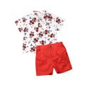 Baby Boys Kids Santa Shirt Tops+Pants Red Shorts Christmas XMAS Outfits Festival Sets. 