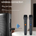 Heikuding Wireless Microphone Dynamic Microphone System for Karaoke Singing Dj Microphone Party Speaker. 