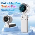 Handheld Portable LED Display Five Wind Modes Rechargeable Turbo Fan. 