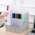 A4 Plastic Portable Case Document File Folder Transparent Paper Organizer Box. 