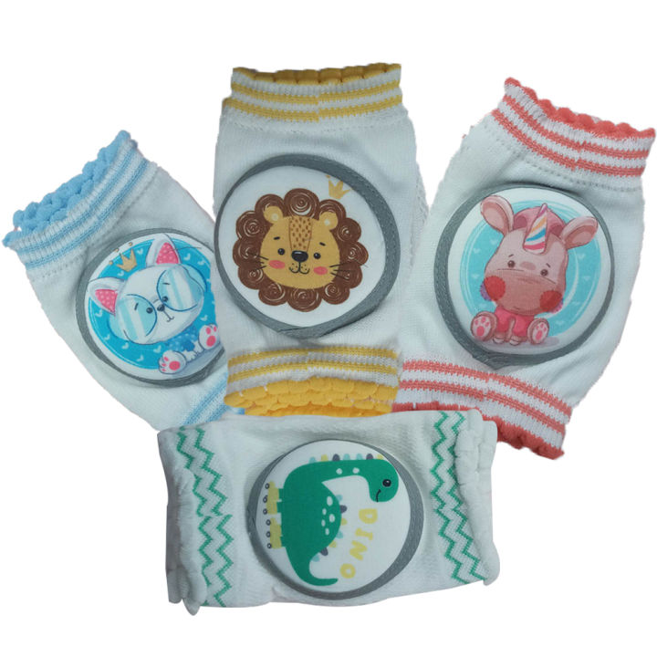 Cartoon Baby Knee Pads with Mesh Cushion