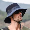 2022 Men Hat Panama Bucket Hat Outdoor Sun Protection Hats For Men Fashion Summer Hat visor Fisherman Hat Anti-UV Sun Cap. 