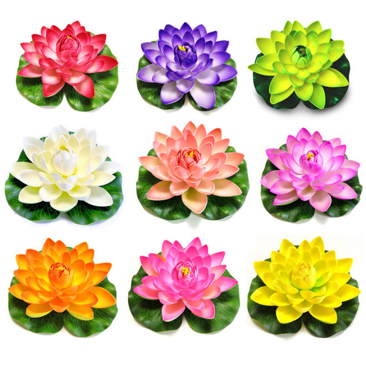 10/18cm%20Artificial%20Lotus%20Diy%20Water%20Lily%20Simulation%20Floating%20Lotus%20Garden%20Pond%20Fish%20Decoration%20Artificial%20Flowers%20-%20Image%202