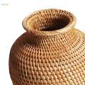 Hand Woven Rattan Flower Basket Vase Boho Flower Holder Plant Flower Vase. 