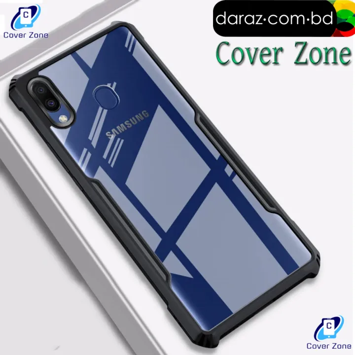 For Samsung Galaxy M20 Shockproof TPU Bumper Hard Clear Acrylic Mobile Phone Case For Samsung M20 Back Cover - Camera - Phone Back Cover
