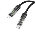 Hoco U116 Transparent Discovery Edition 27W PD Charging Data Cable for iP. 