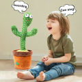Dancing Cactus Talking Cactus Stuffed Plush Toy Electronic Toy with Song Plush Cactus Potted Toy Early Education Toy for Kids. 