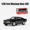 1/36 1969 Ford Mustang Boss 429 Toy Car Model Simulation Alloy Diecast Vehicle Miniature Pull Back Collection Children Gifts. 
