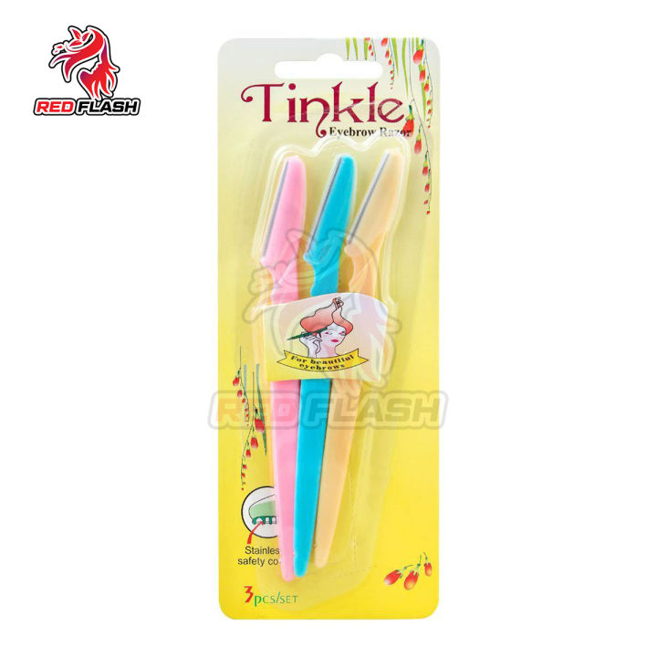 Tinkle 3 piece razor set Twinkle Eyebrow Painless Facial Hair Remover ...