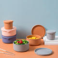 Silicone Lunch Box Leak Proof Snack Container Lunch Box Reusable Airtight Food Containers Lunch Box With Cover. 