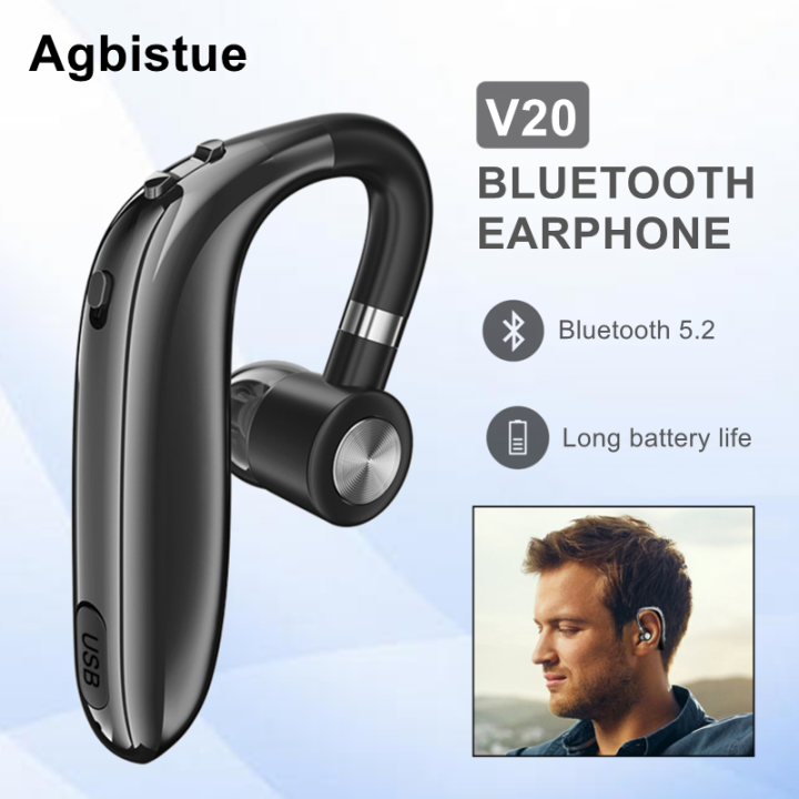 Agbistue V20 Wireless Bluetooth Earphone BT Headset Single
