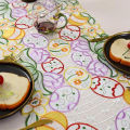 2023 New Elegant Hollow Easter Egg Art Embroidery Bed Table Runner Flag Cloth Cover Lace Tablecloth Mat Kitchen Party Decor. 