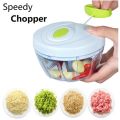 ABS Stainless Steel - Multifunctional  - Manual Hand Held Chopper/Mixer/Blender - 450ML Capacity - Shredders Meat Vegetable Slicers. 