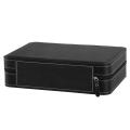 Portable watch box organizer PU leather casket with zipper classic style 10 grids multi-functional bracelet display case.