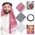 Beautiful Design Muslim Head Cover Hazi Rumal Arab Scarf for Men. 