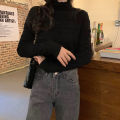 Women's Lace Bottoming Shirt Fall and Winter Inner Wear Turtleneck Thermal Top New Popular Western Style.
