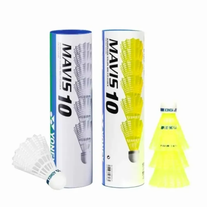 Yonex%20Badminton%20Mavis%2010%20Shuttlecock%20White/Yellow%20Feather:%20Enjoy%20Your%20Badminton%20Games%20With%20These%20Yonex%20Mavis%2010%20Shuttlecocks,%20Featuring%20White%20And%20Yellow%20Feathers%20In%20A%20Box%20Of%206%20Pieces.%20-%20Image%205