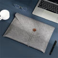 Leather File Folder Lightweight Fashionable Button Closure Document Bag A4 Size Briefcase for Office Supplies School Use. 