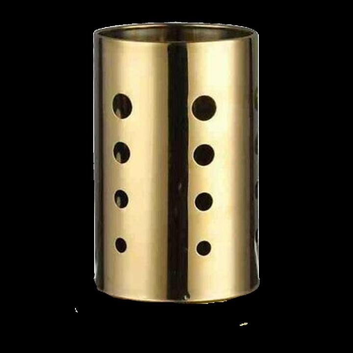 Spoon Holder Golden Colour 6 Inch Long 4 Inch High Golden Colour Stainless Steel