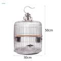 Hanging Cage with Feeder Bird Carrier Stainless Steel House Birdcages House for Budgies 30cmx50cm. 