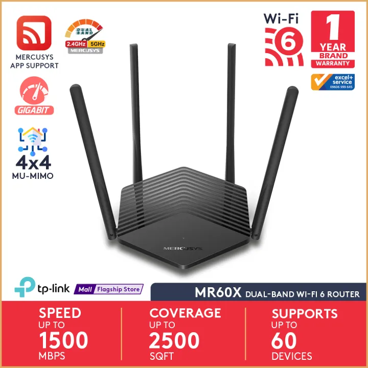 Mercusys%20MR60X%20AX1500%20WiFi%206%20Router%20%7C%20Dual%20Band%201500%20Mbps%20Wireless%201.5%20Gbps%20Gigabit%20Wi-Fi%20%7C%20OFDMA%20&%20MU-MIMO%20%7C%204%C3%97%20Multi-Directional%20high-gain%20Antennas%20with%20Beamforming%20-%20Image%202